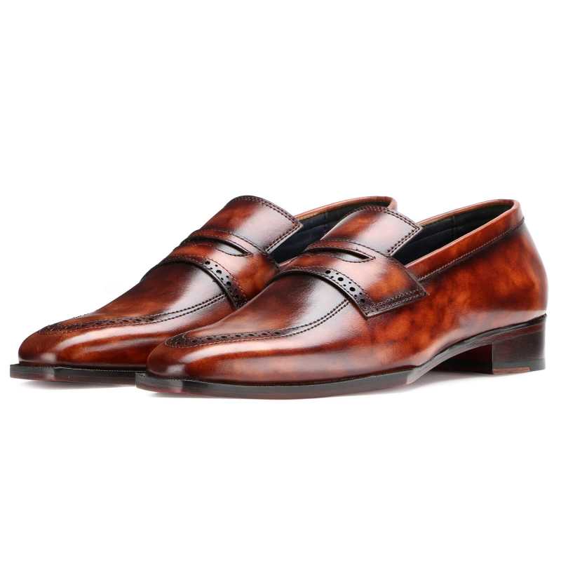 Filimer Marble Penny Loafers in Tan