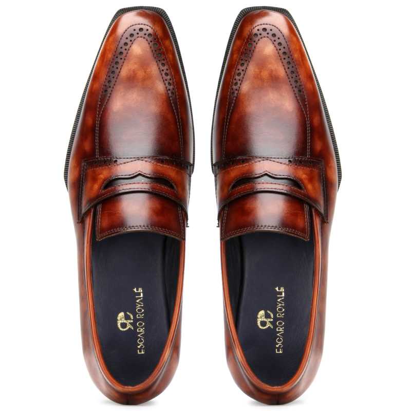 Filimer Marble Penny Loafers in Tan