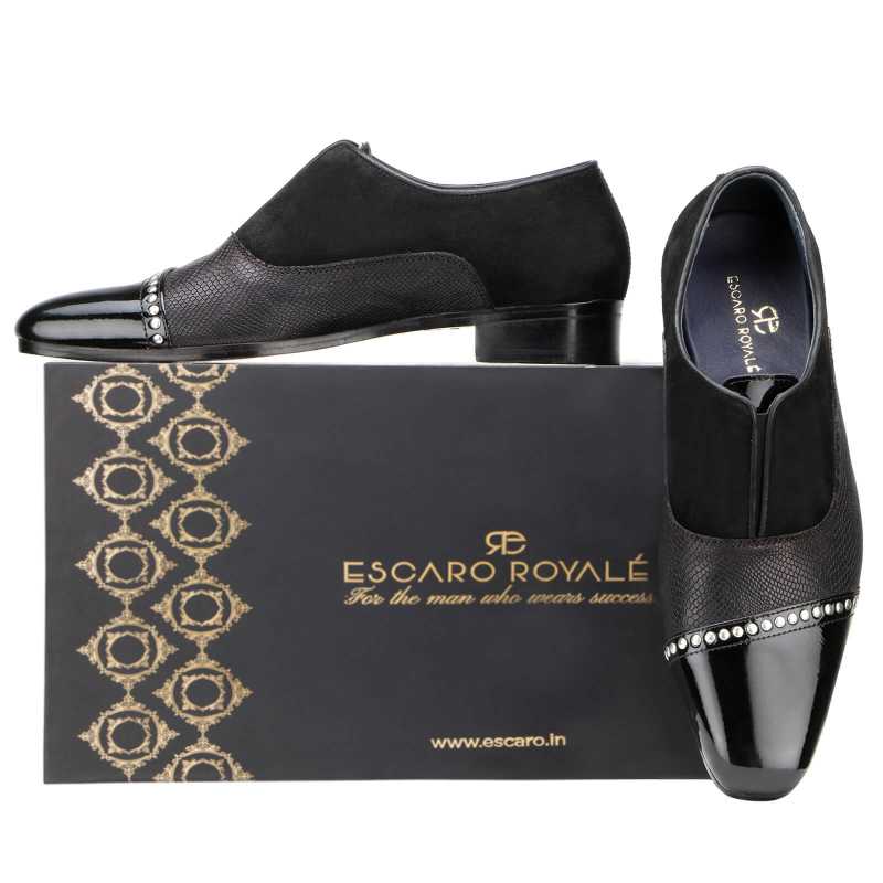 Miller Studded Designer Loafers in Black