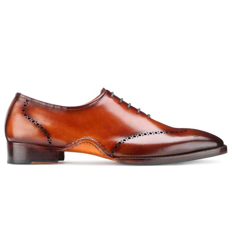 Alfar Wholecut Oxfords in Cognac