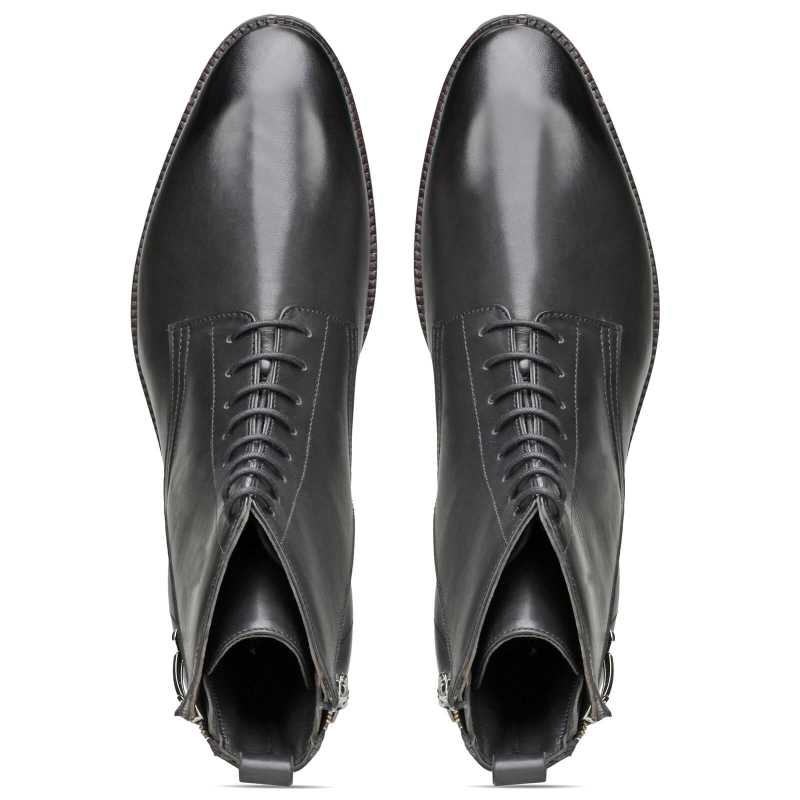 Berkeley Zipper Boots in Charcoal Gray