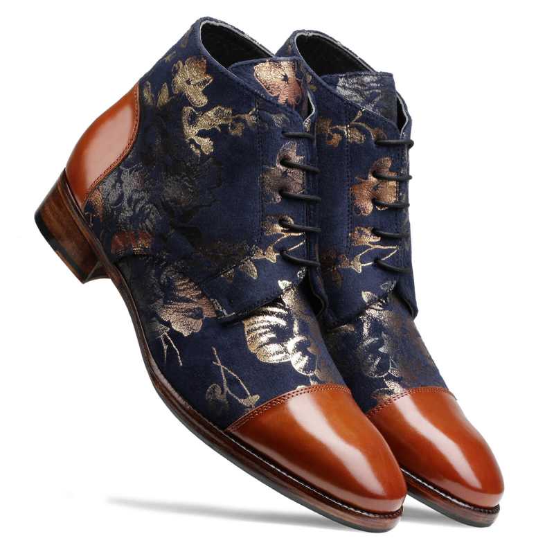 Fei Designer Chukka Boots in Blue