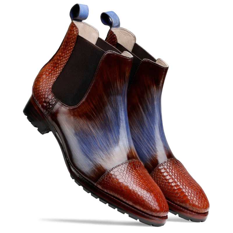 Dino Designer Chelsea Boots in Multicolor