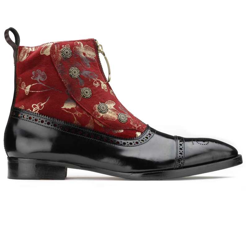 Ripley Zipper Boots in Red