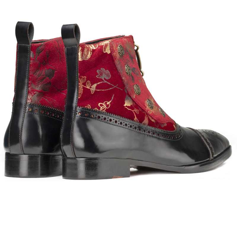 Ripley Zipper Boots in Red
