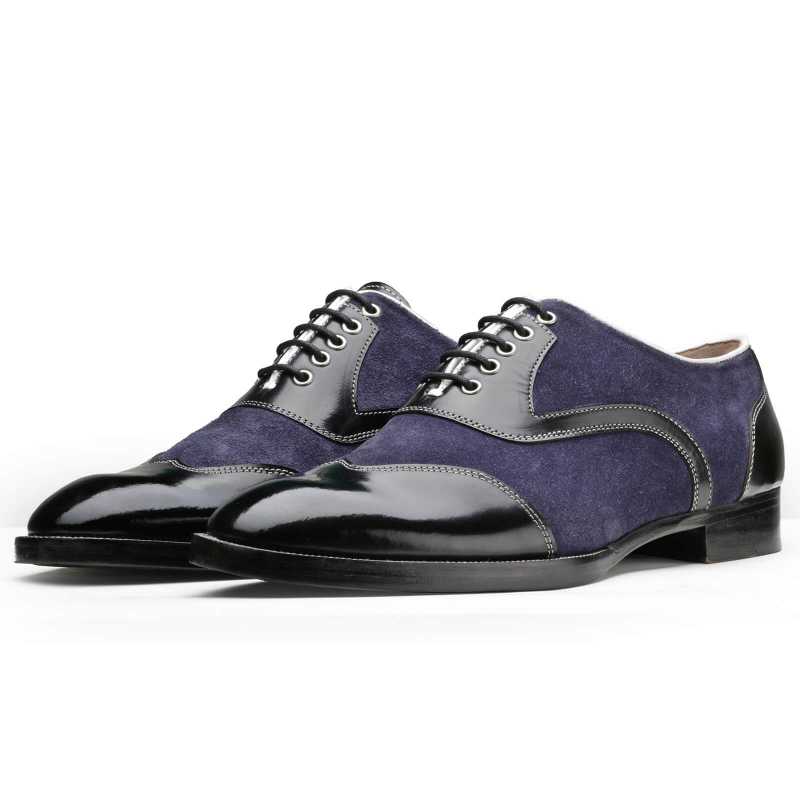 Norman Designer Oxfords in Blue-Black