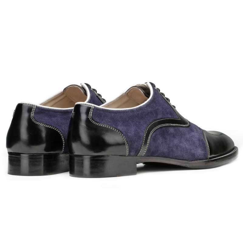 Norman Designer Oxfords in Blue-Black