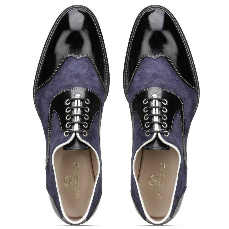 Norman Designer Oxfords in Blue-Black