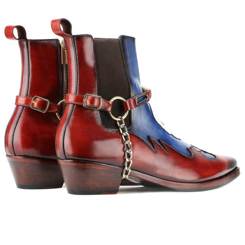 Salvador Cowboy Skull Boots in Multicolor