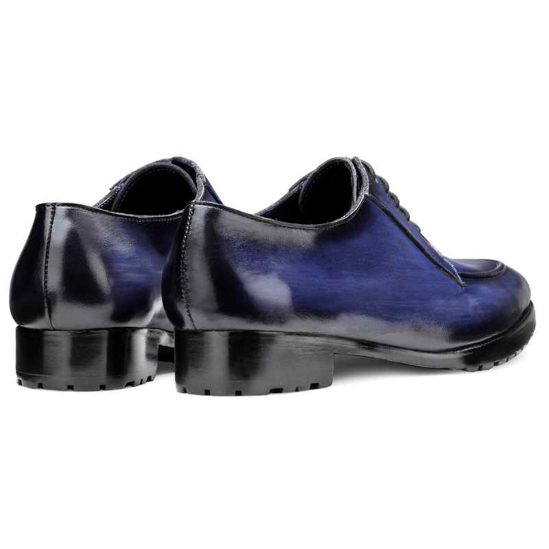 Captain Designer Derby Shoes in Blue