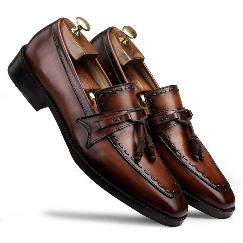 Dominator Tassel Loafers in Brown