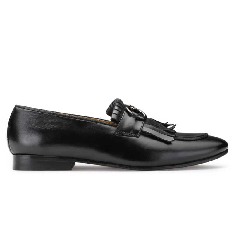 Ortiz Horsebit Loafers in Black