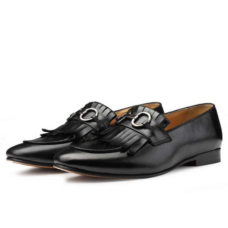Ortiz Horsebit Loafers in Black