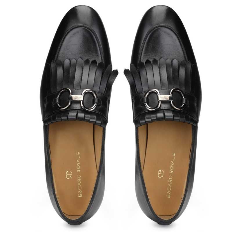 Ortiz Horsebit Loafers in Black
