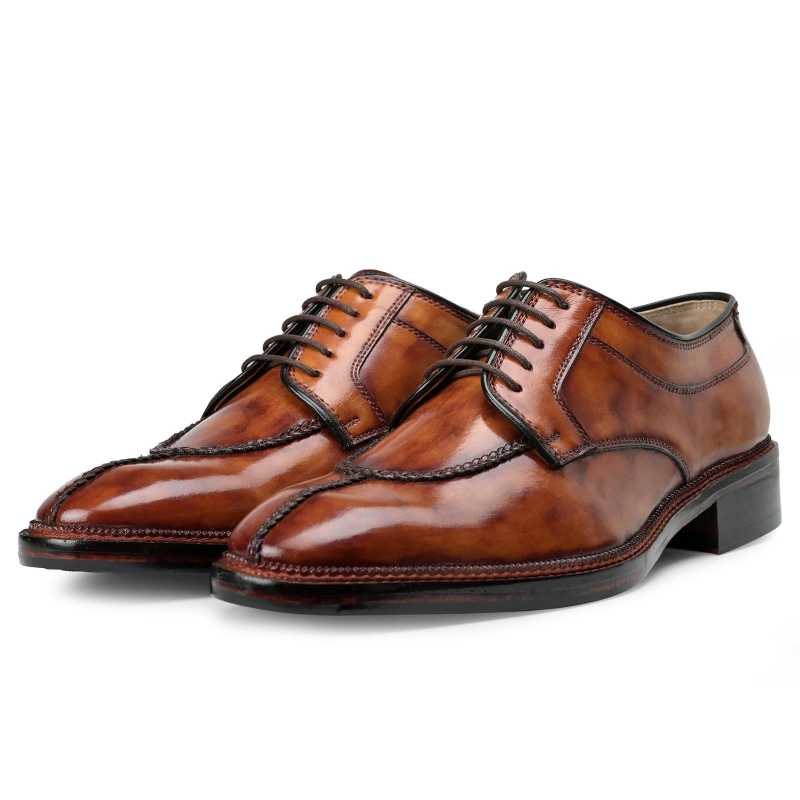 Angus Split Toe Derby Shoes in Tan
