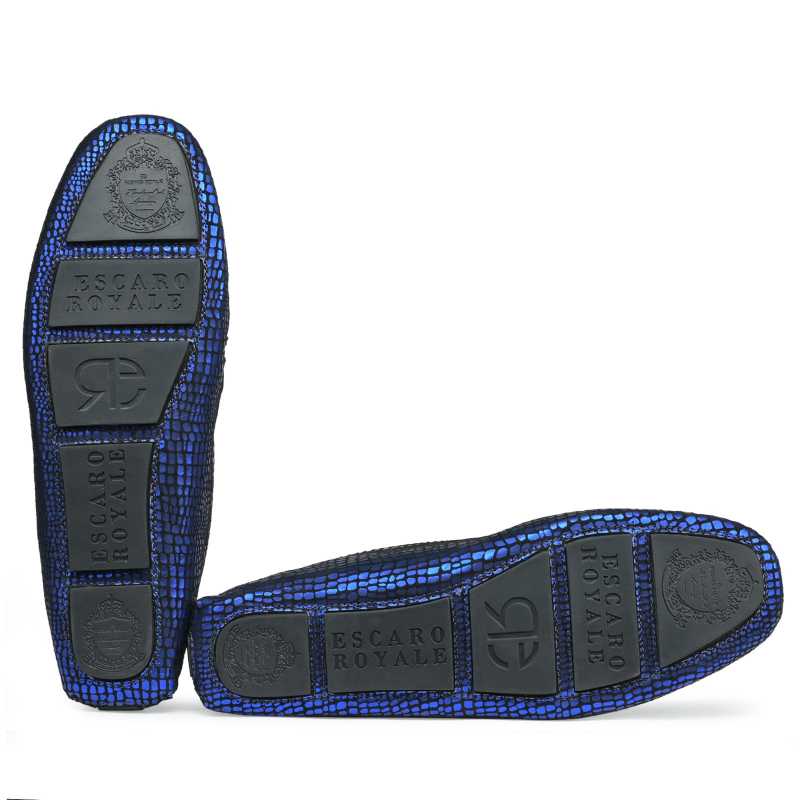 Ortega Designer Loafers in Blue