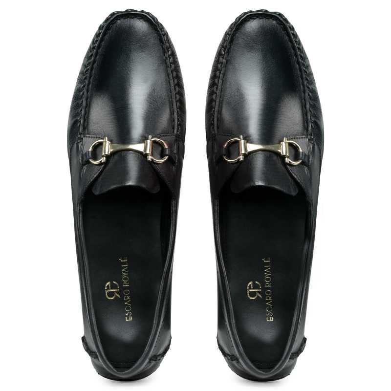 Walt Horsebit Driver Loafers in Black