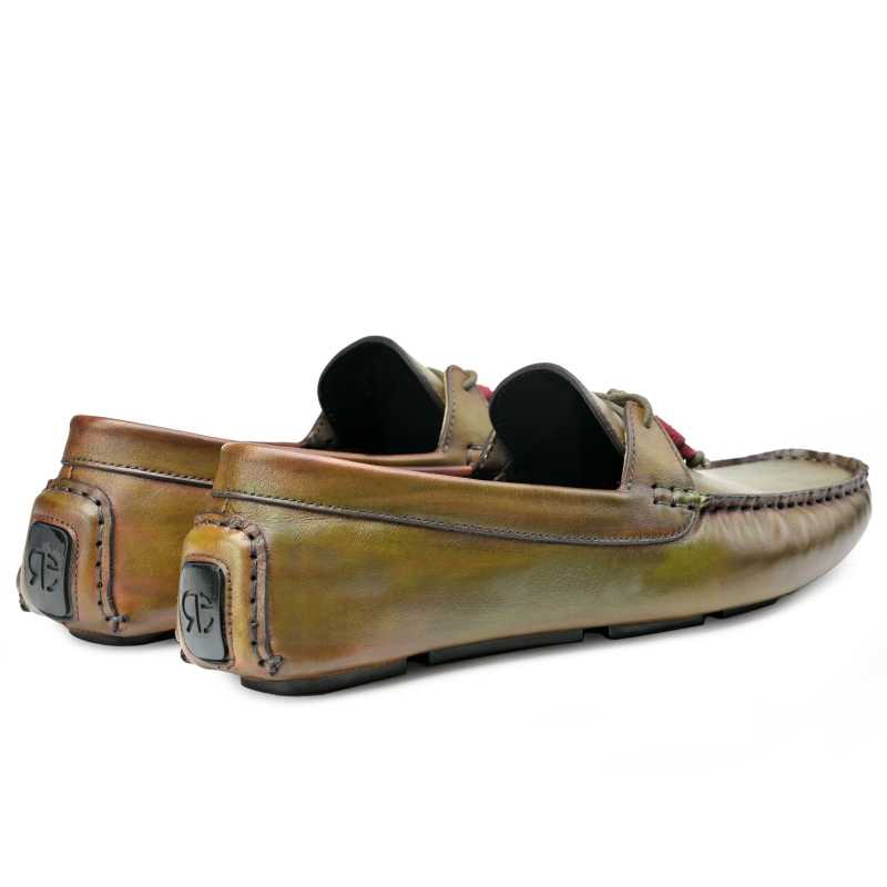Nixon Tassel Driving Loafers in Olive