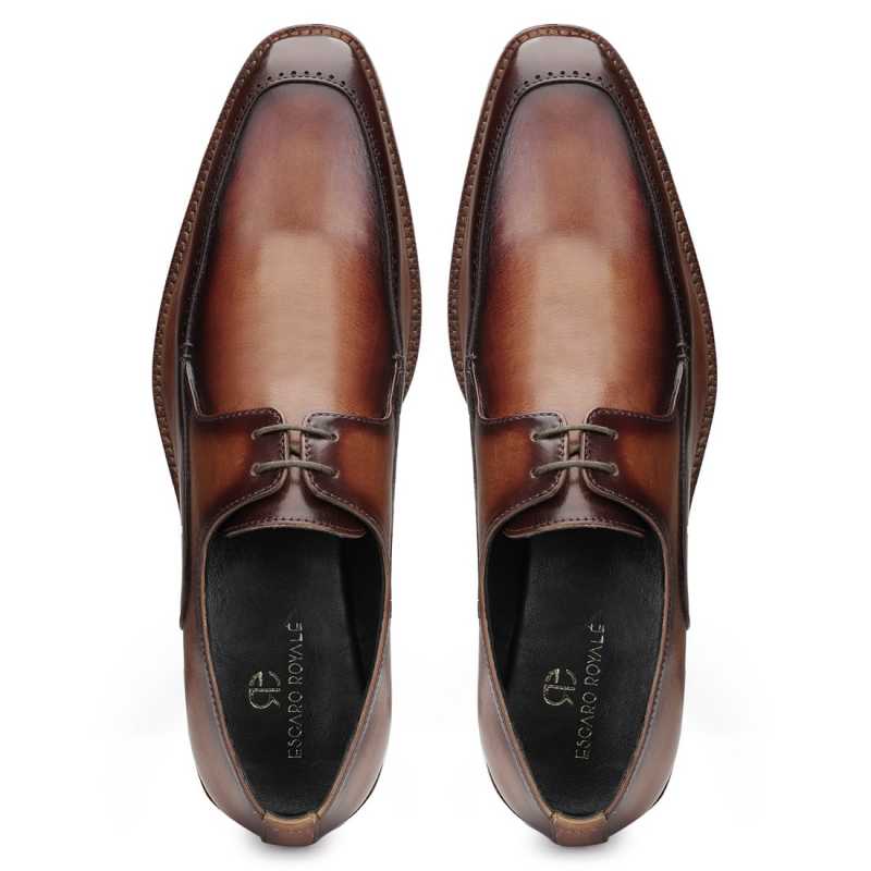 Duncan Classic Derby Shoes in Tan
