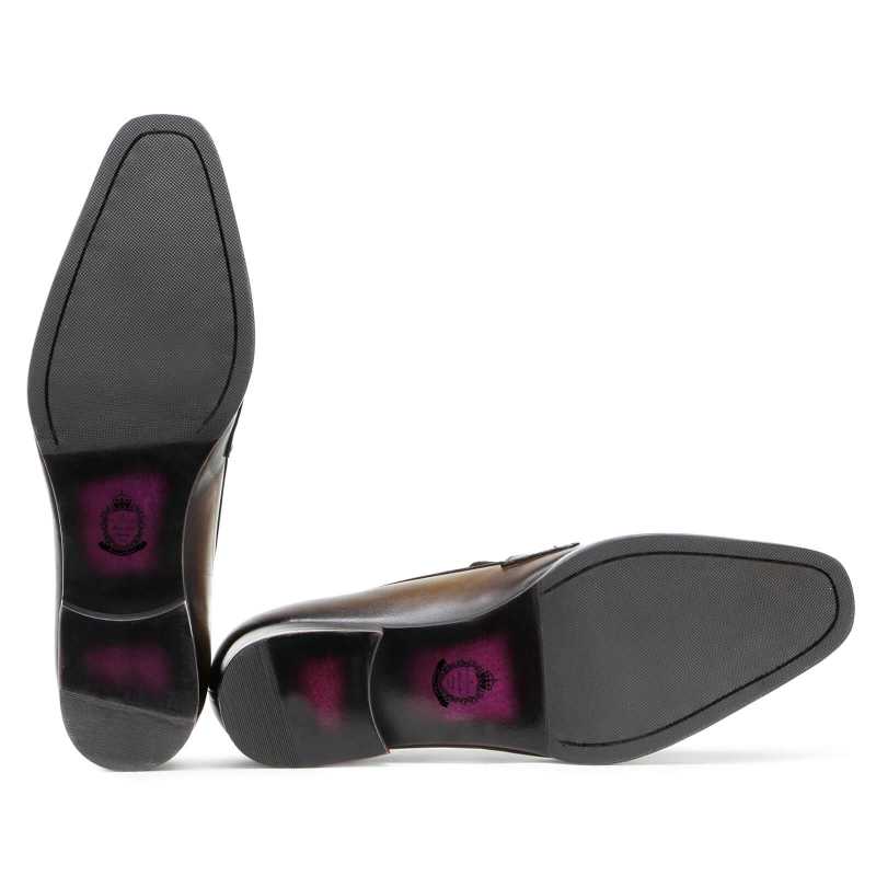 Vacili Textured Penny Loafers in Olive