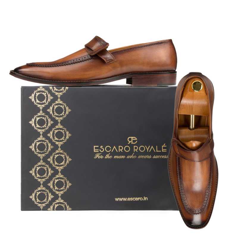 Tan Designer Penny Loafers