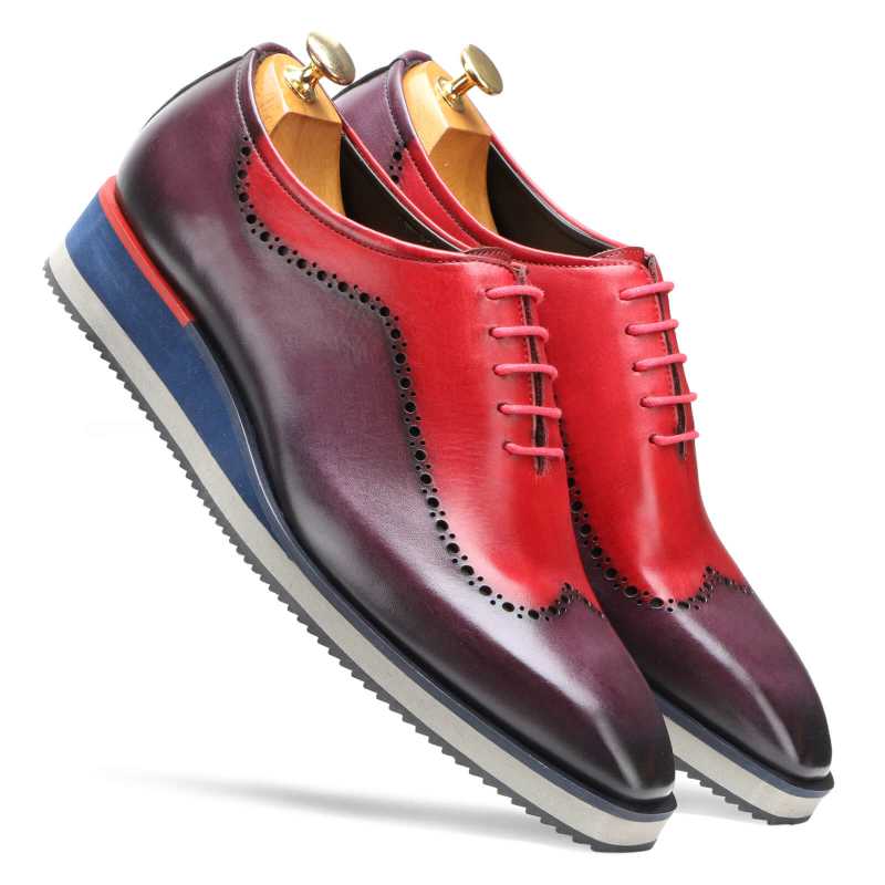 Saxton AirFlexLite Oxfords Shoes in Red-Purple