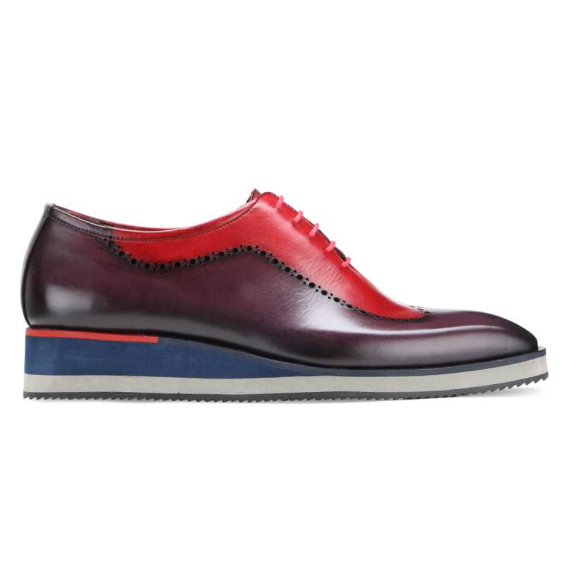 Saxton AirFlexLite Oxfords Shoes in Red-Purple