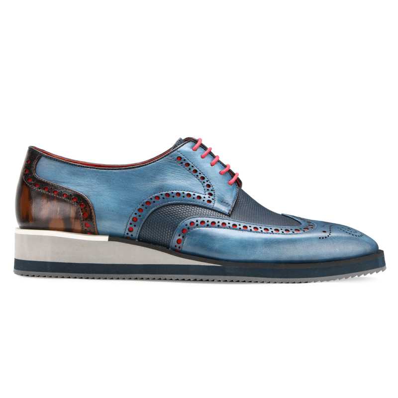 Saxton AirFlexLite Wingtip Brogues in Blue