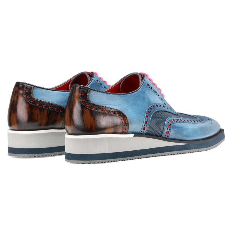 Saxton AirFlexLite Wingtip Brogues in Blue