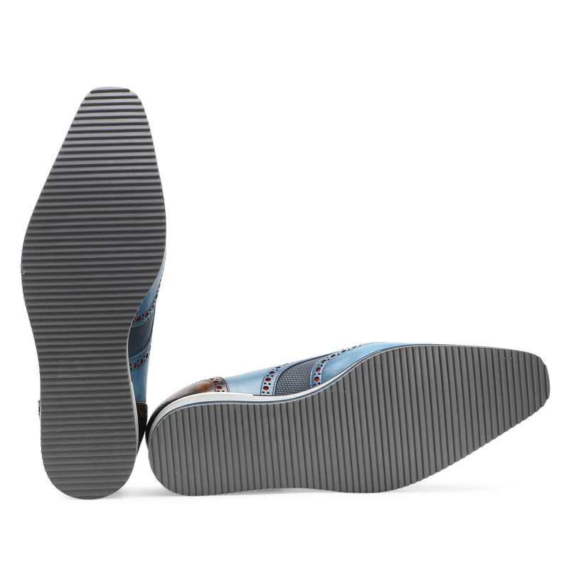 Saxton AirFlexLite Wingtip Brogues in Blue