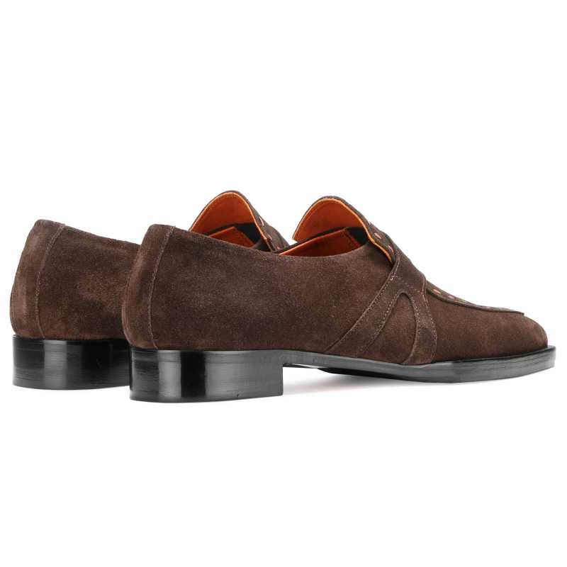 Asher Penny Loafers in Brown Suede