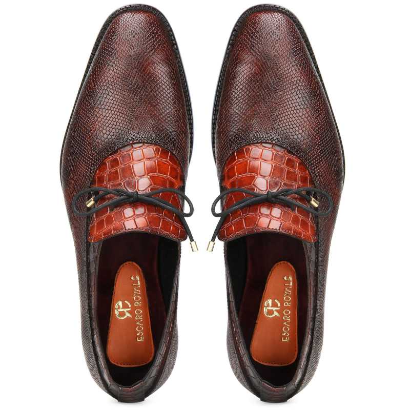 Bradwell Textured Bowtie Loafers in Brown