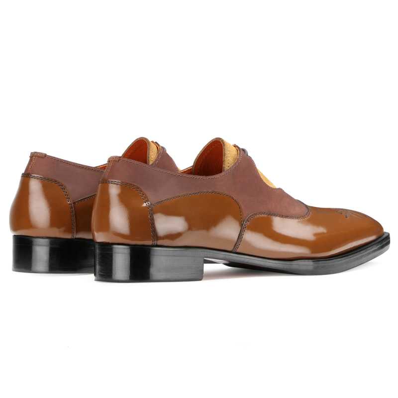 Pascal Designer Derby Shoes in Tan