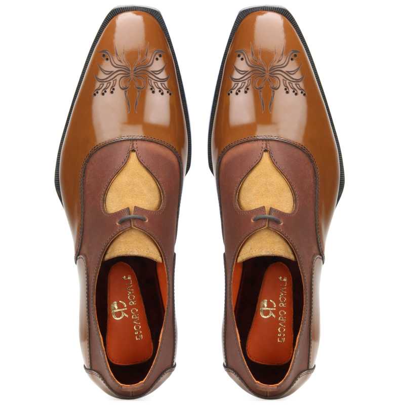 Pascal Designer Derby Shoes in Tan
