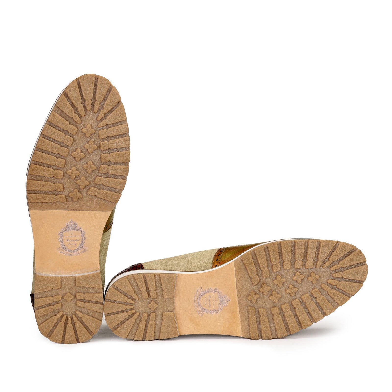 Stefano Designer Derby Shoes in olive