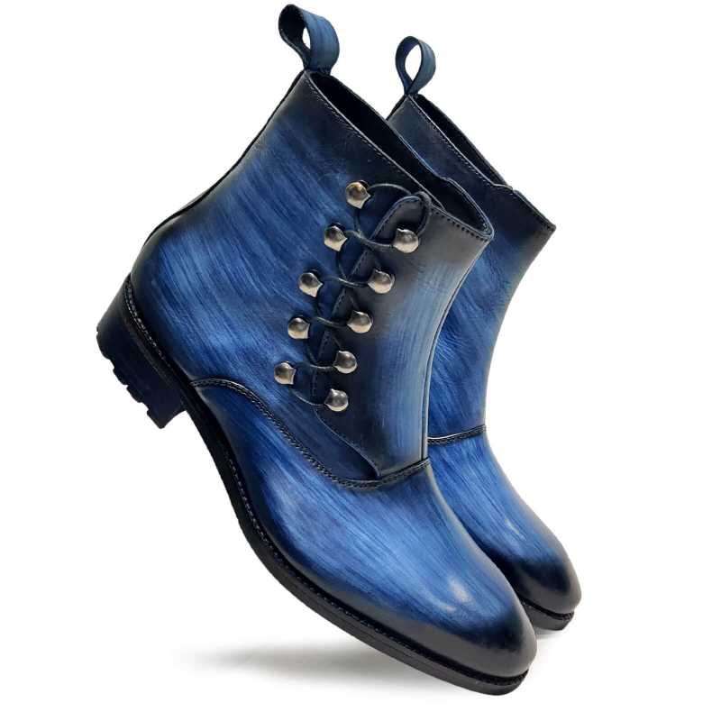 Beaufort Ankle Boots in Blue