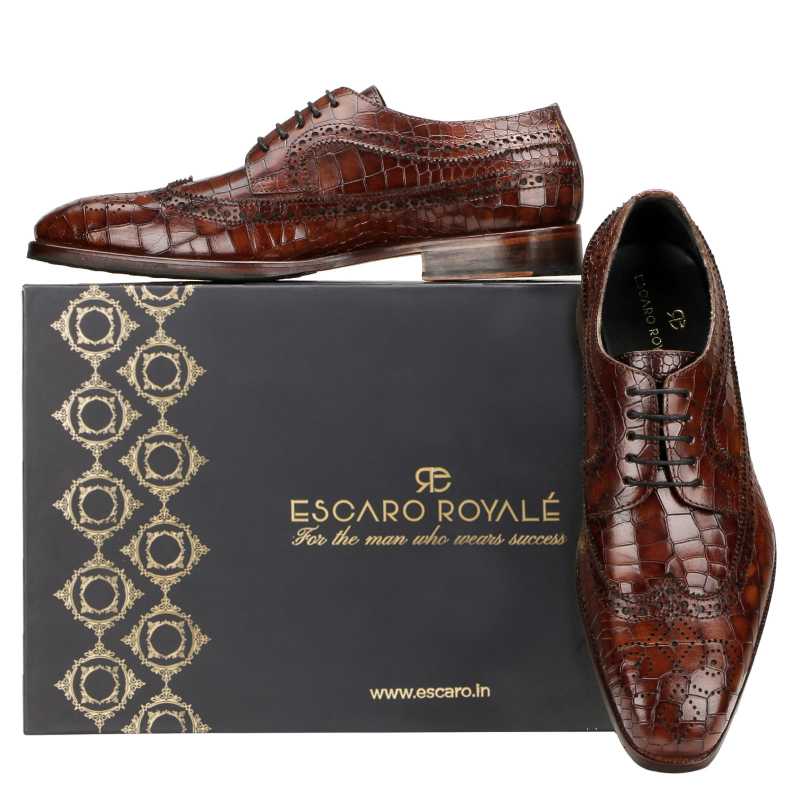 Myrtle Designer Brogues in Brown