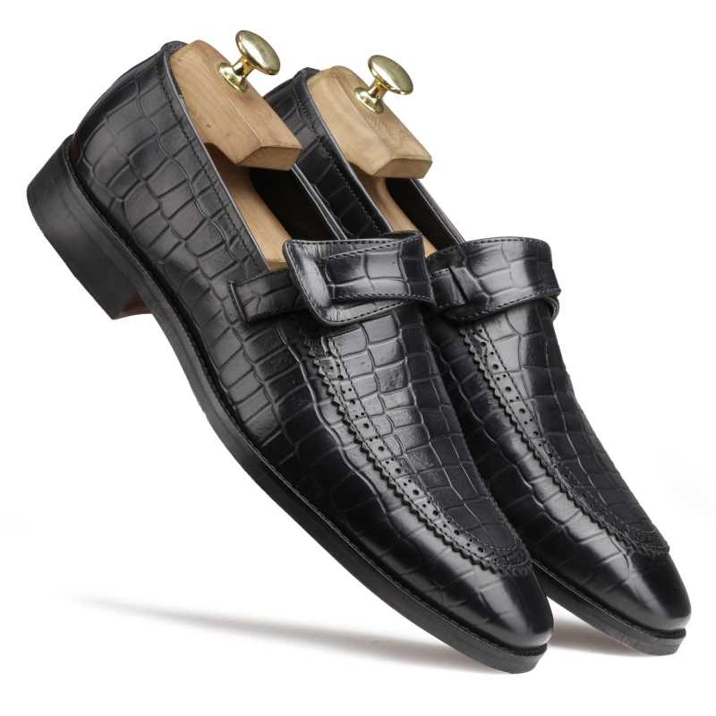 Rockhill Designer Penny Loafers in Black