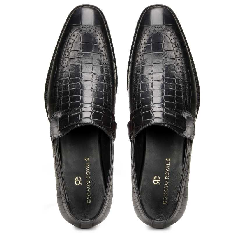Rockhill Designer Penny Loafers in Black