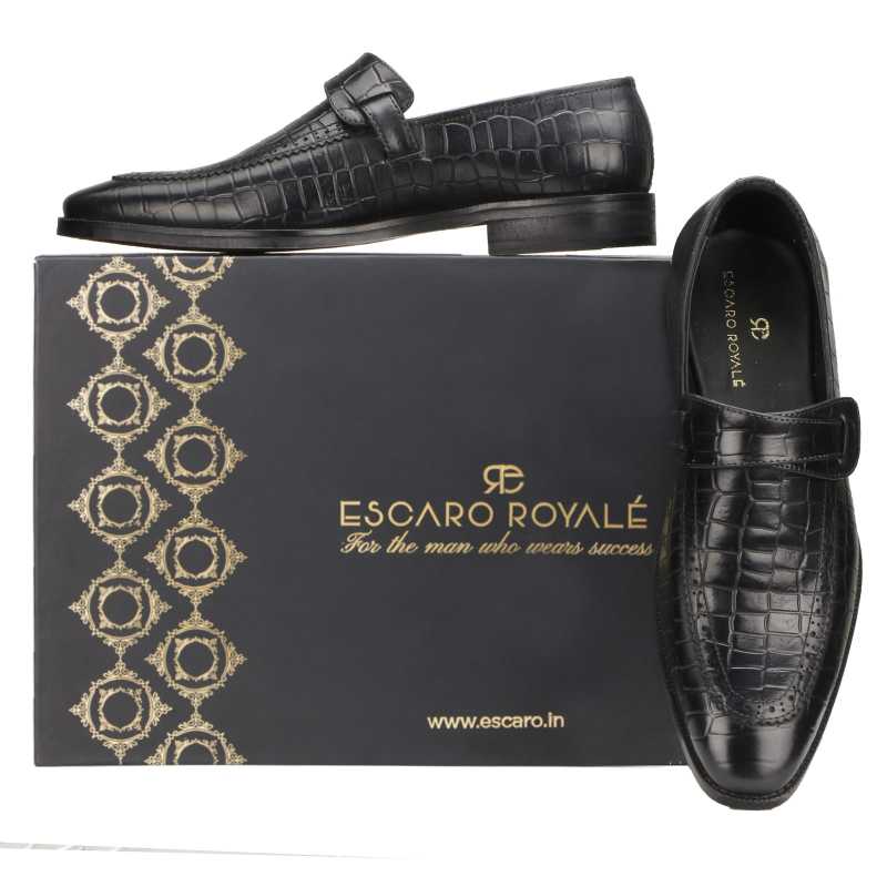 Rockhill Designer Penny Loafers in Black