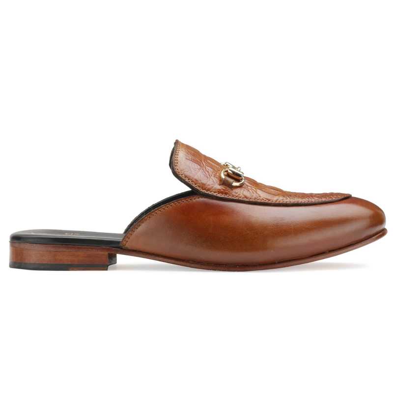 Fortmill Horsebit Mule Slippers in Tan