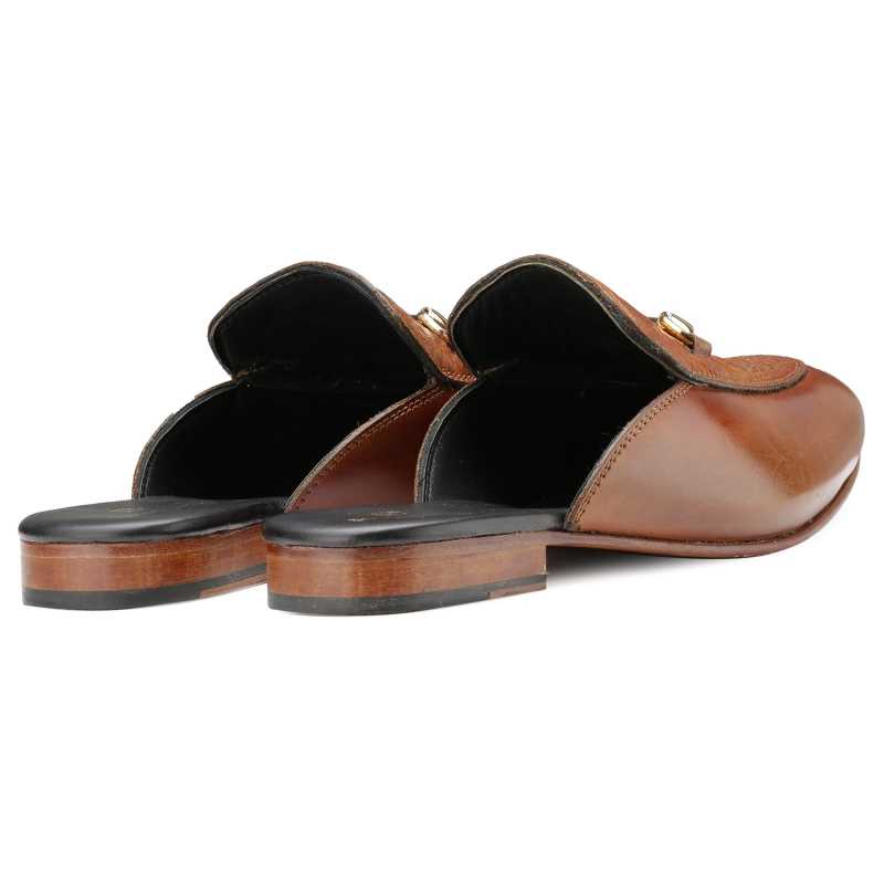 Fortmill Horsebit Mule Slippers in Tan