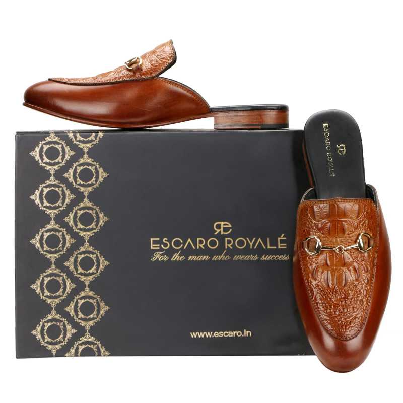 Fortmill Horsebit Mule Slippers in Tan