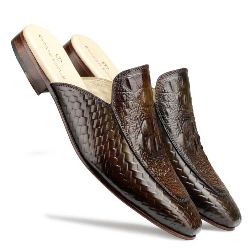 Georgetown Mule Slippers in Brown