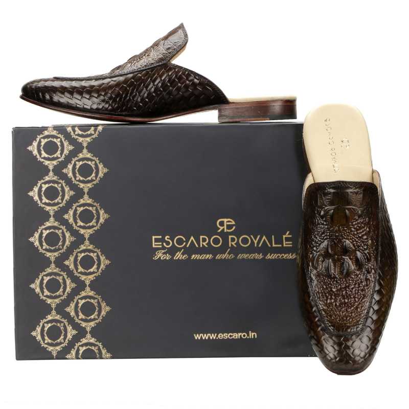 Georgetown Mule Slippers in Brown