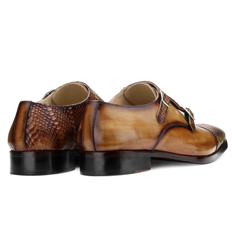 Callan Toecap Double Monks in Tan