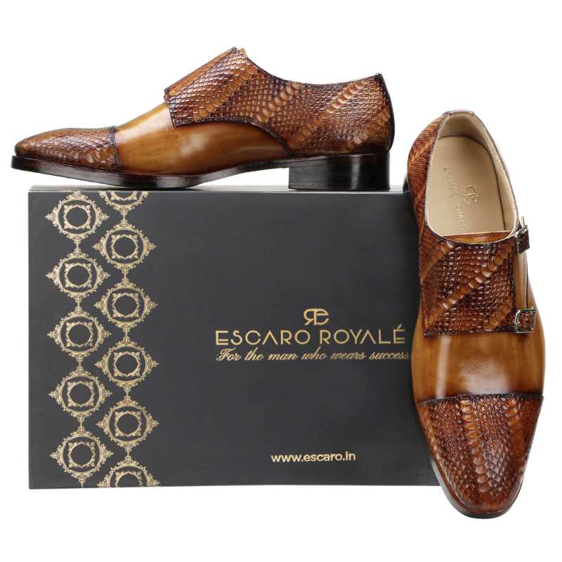 Callan Toecap Double Monks in Tan