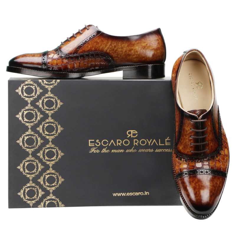 Kavan Toecap Oxfords in Brown