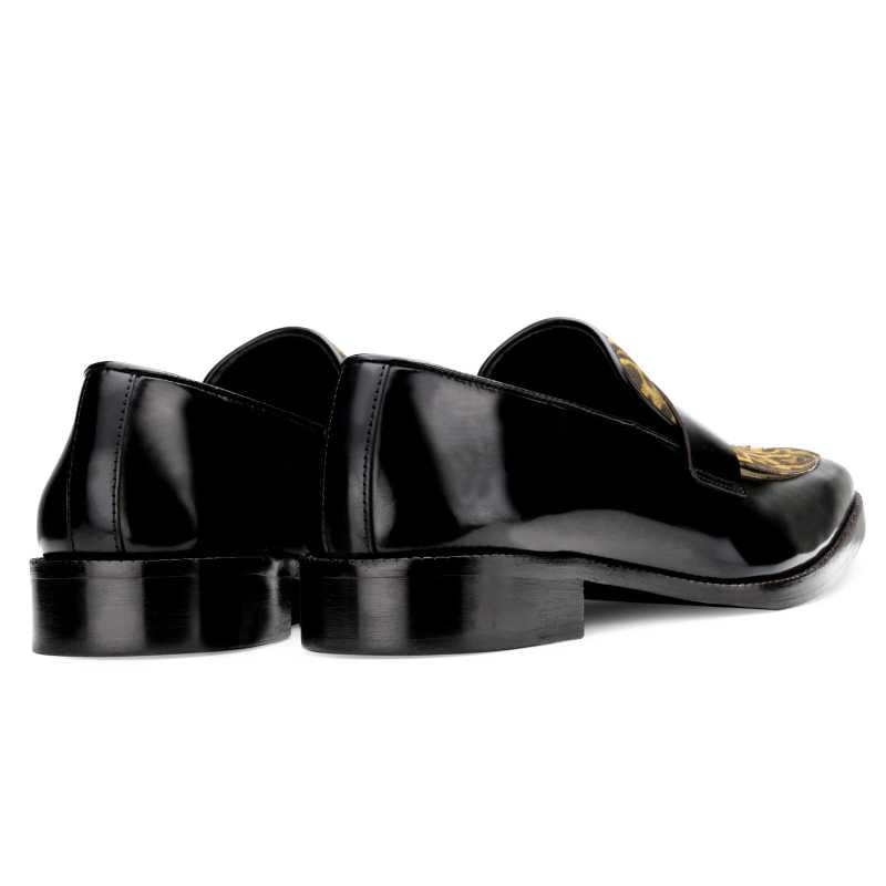 Villard Leopard-print Kiltie Loafers in Black