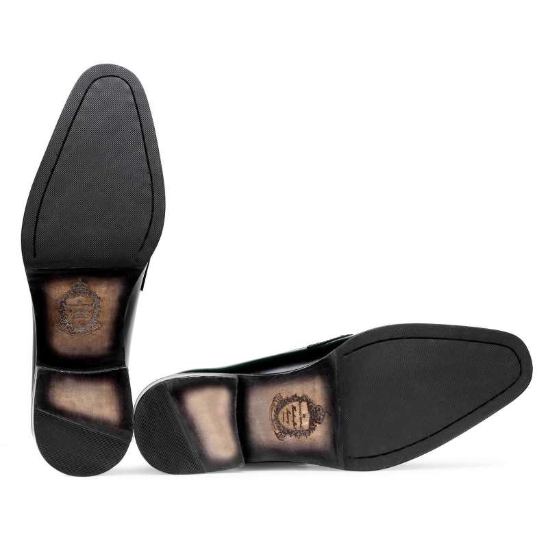 Villard Leopard-print Kiltie Loafers in Black